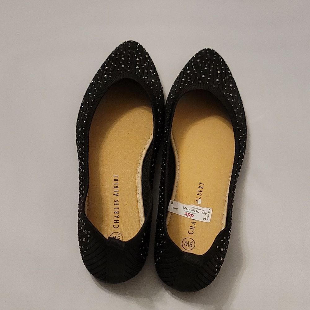 BRAND NEW CHARLES ALBERT STUDDED EMBELLISHMENTS POINTED TOE WOMEN'S FLAT - Picture 7 of 16